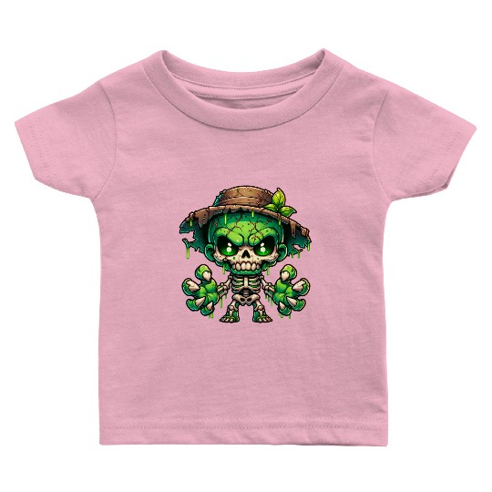 Swamp Skeleton Mutant – Creepy Plant Monster Baby T Shirts