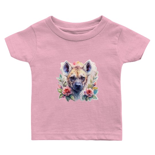 Sage the Blooming Hyena Baby T Shirts