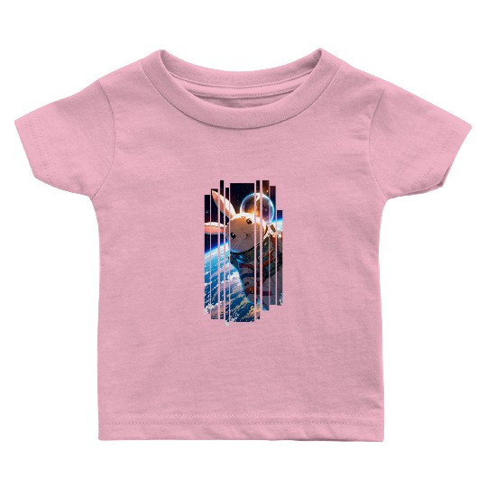 Space Bunny Astronaut Baby T Shirts