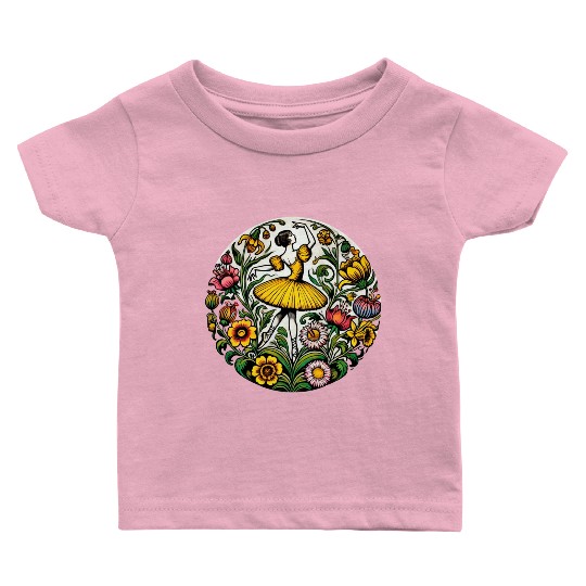Yellow Ballerina Baby T Shirts