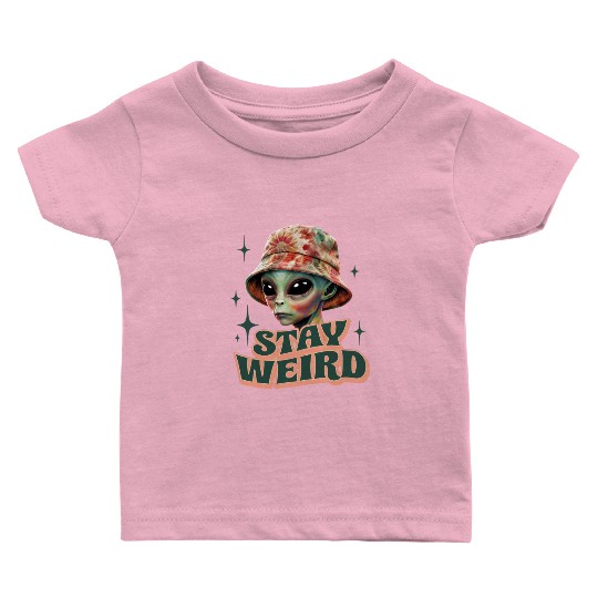Stay Weird Alien Tie-Dye Bucket Hat Baby T Shirts
