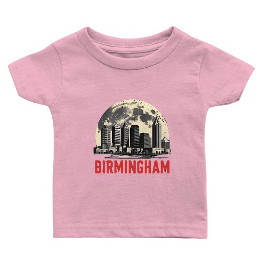 Birmingham City Albm Skyline Full Moon Baby T Shirts