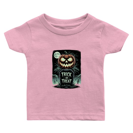 Halloween Horror Scary Thriller Trick Or Treat Baby T Shirts