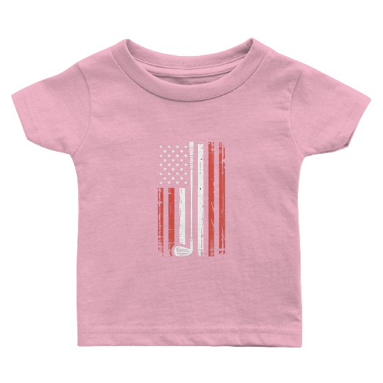 Patriotic Golf Baby T Shirts | American Flag Golf