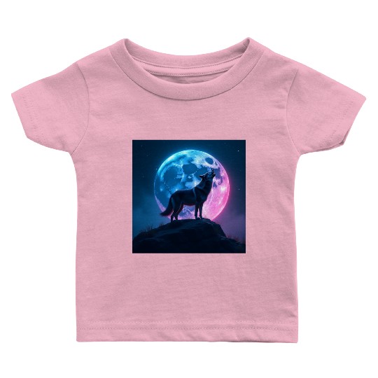 Howl of the Neon Moon Baby T Shirts