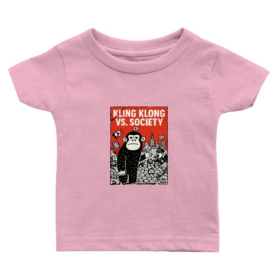 Kling Klong vs. Society – Protest Ape Baby T Shirts