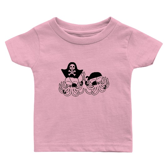 Two octopus pirate sailing crew captain privateer Baby T Shirts