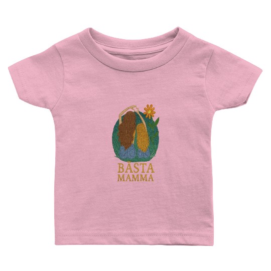 Best Mom Embroidered Style - Mother and Daughter Baby T Shirts