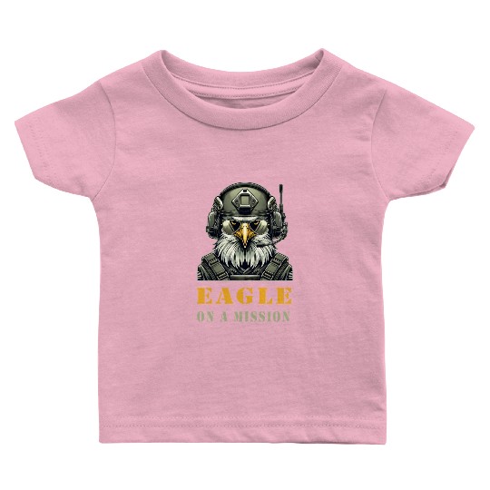 Military Eagle In Mission Baby T Shirts