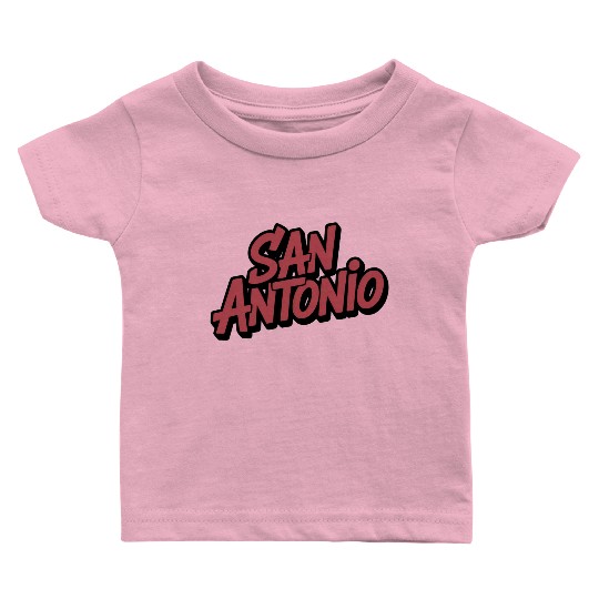 San Antonio Text Design Baby T Shirts
