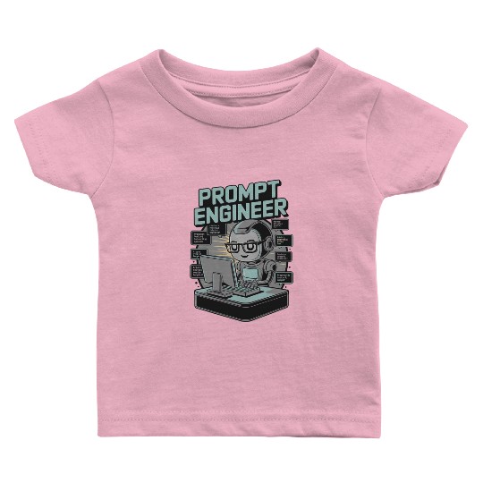 Prompt Engineer AI Robot Programmer Tech Nerd Baby T Shirts