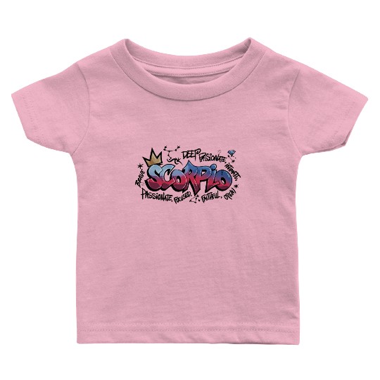 Scorpio Graffiti Zodiac Art Baby T Shirts