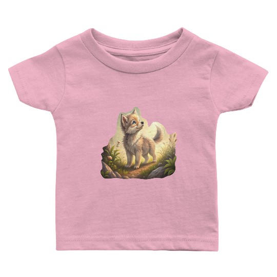 Autumn Whispers Wolf Pup Baby T Shirts