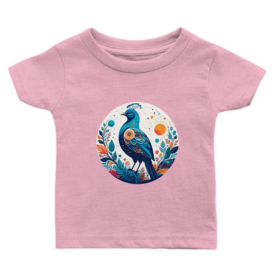 Royal Peacock Baby T Shirts