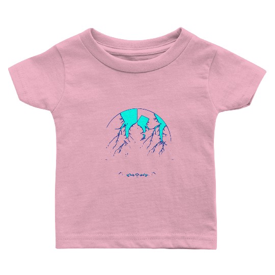 Royal Blue Lightning shadow Baby T Shirts