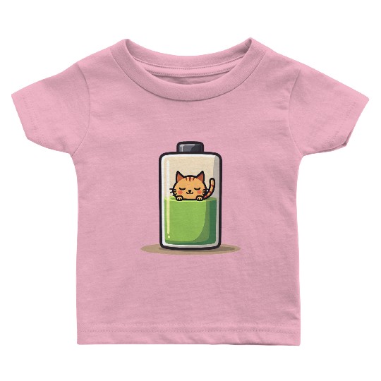 Cat Nap Battery Baby T Shirts