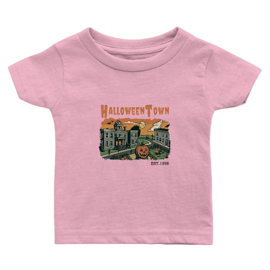 Halloweentown Spooky Sunset Scene – Vintage Hallow Baby T Shirts