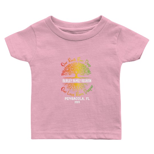 Family Reunion Roots Tree Design Baby T Shirts