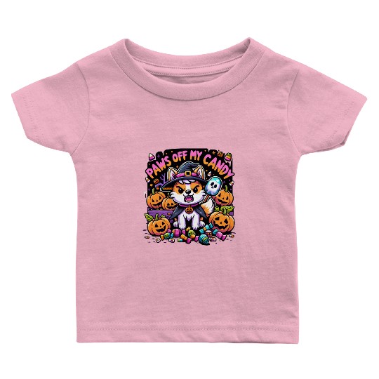 Halloween Welsh Corgi Witch Paws Off My Candy Baby T Shirts