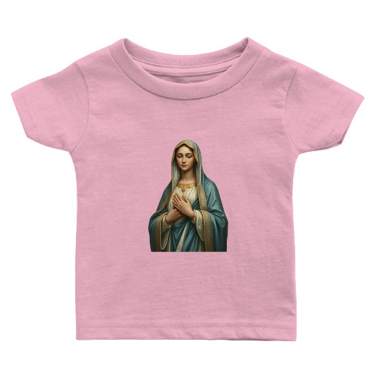 Madonna and Child Divine Embrace Baby T Shirts