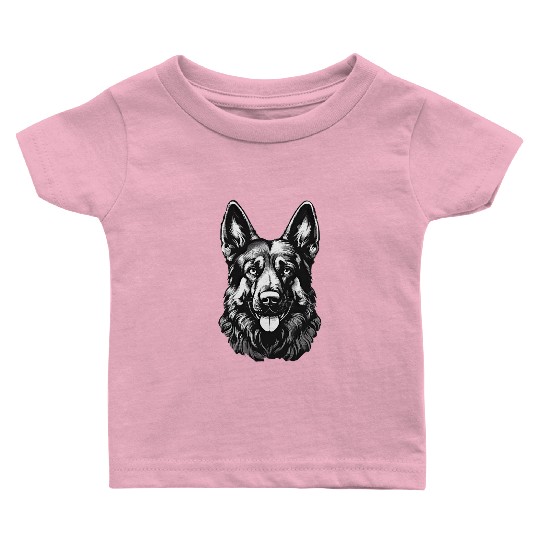 German Shepherd guard dog dad pet beautiful puppy Baby T Shirts