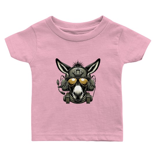 Donkey Military Design Baby T Shirts