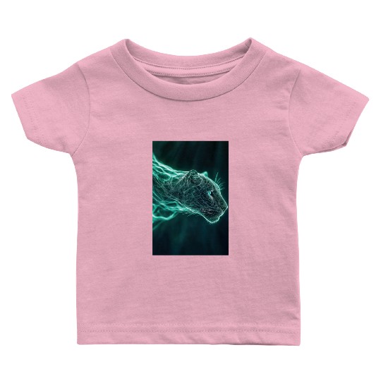 Neon Jaguar Spirit Form Baby T Shirts