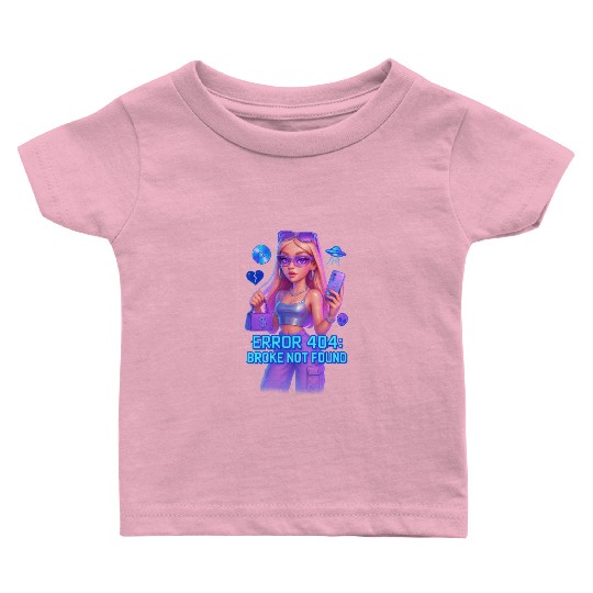 Y2K Rich Girl - ERROR 404 Bold Aesthetic Baby T Shirts