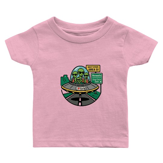 Alien road trip Baby T Shirts