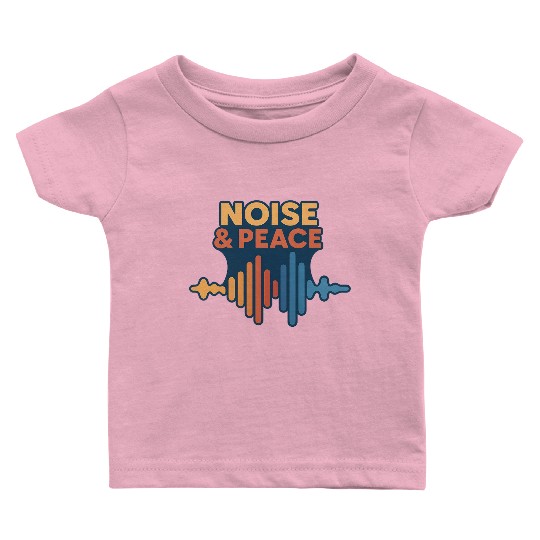 Peaceful Sound Wave Illustration Baby T Shirts