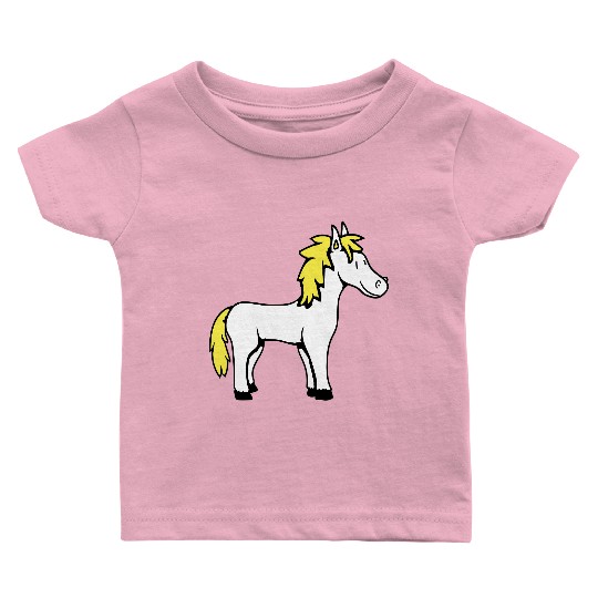 Horse Sweet Pony Foal Horse Girl Cute Comic Fun Baby T Shirts