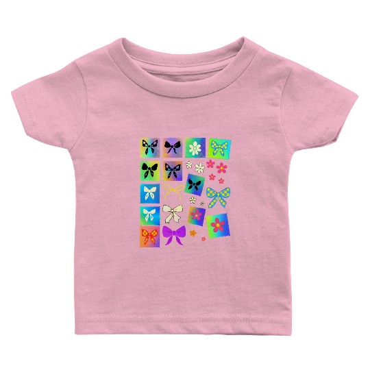 Pastel Aesthetic Stam Y2K Cute Girly Coquette Bow Baby T Shirts