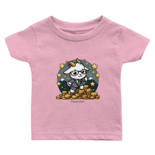 Capricorn Business Goat Illustration Baby T Shirts