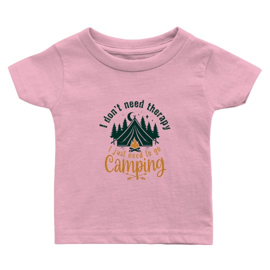 Camping Spirit Forest Tent Design Baby T Shirts