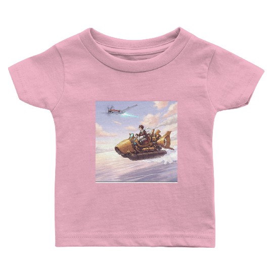 Sunset Island Boat Scene Baby T Shirts