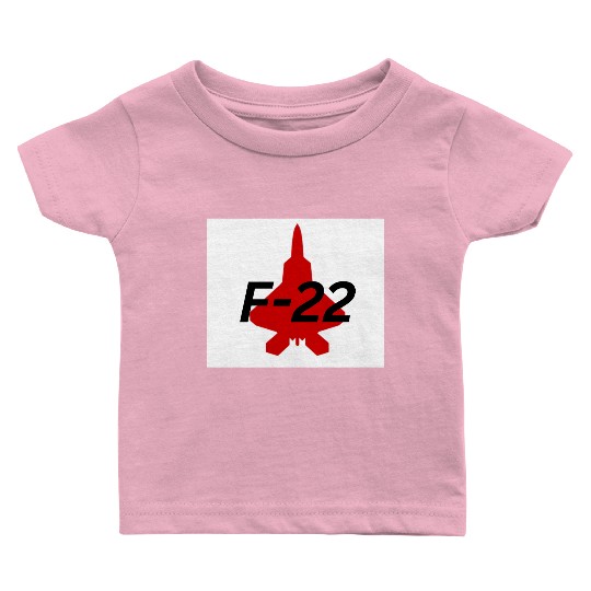 F-22 Stealth Fighter Silhouette Design Baby T Shirts
