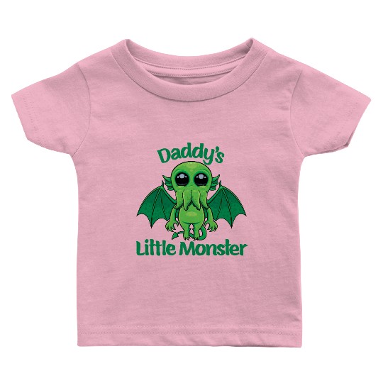 Daddy’s Little Monster Cute Baby Cthulhu Baby T Shirts