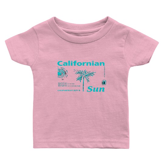 California Sun Fireworks Illustration Baby T Shirts