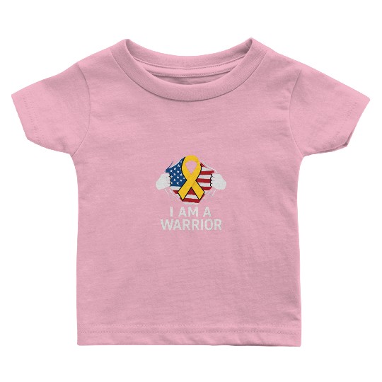 American Warrior of Strength & Awareness Baby T Shirts