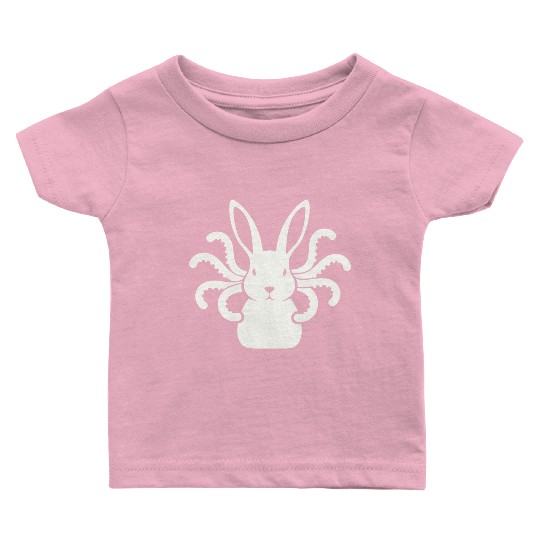 Octopus Bunny │Surreal White Cryptid Animal Mashup Baby T Shirts