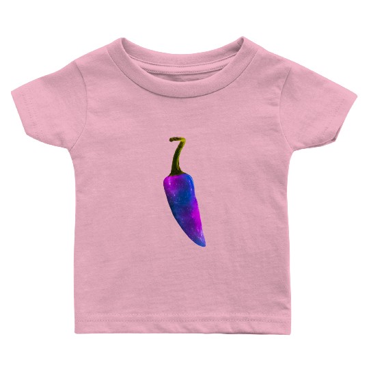 Galaxy Themed Chili Pepper Design Baby T Shirts