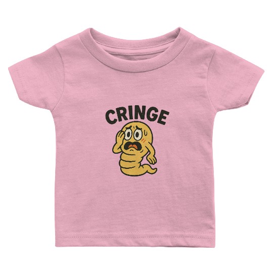 Cringe Meme Worm Illustration Baby T Shirts