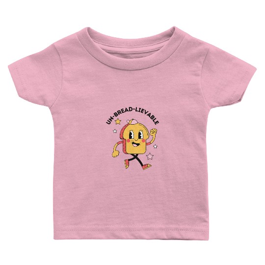 Whimsical Bread-Themed Cartoon Character Baby T Shirts
