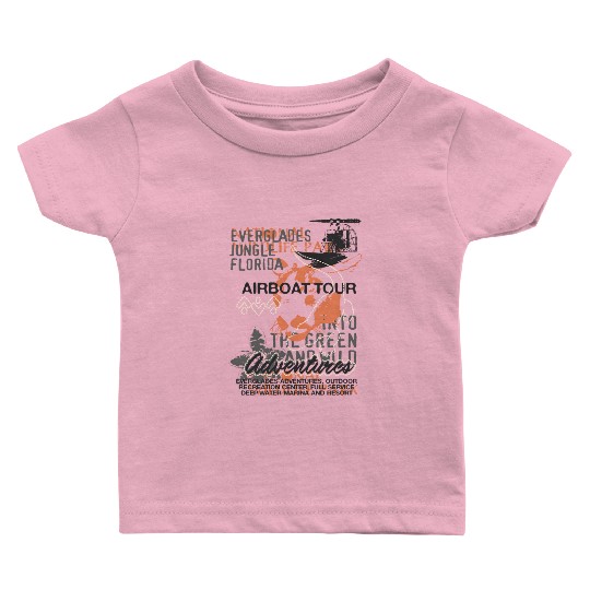 Airboat Alligator Tours Florida Everglades Baby T Shirts