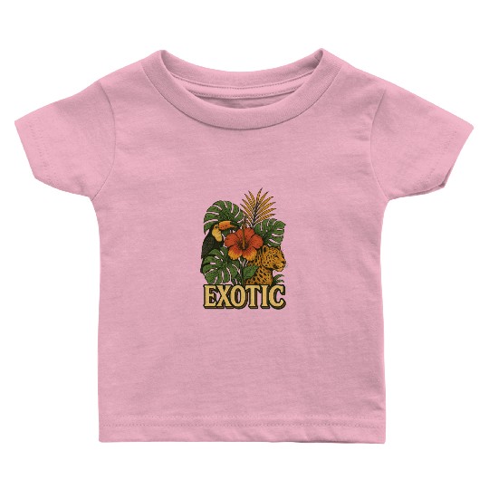 Vibrant Jungle Animal and Floral Print Baby T Shirts