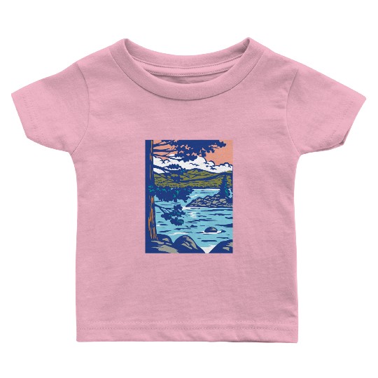 WPA Art Emerald Bay State Park in South Lake Tahoe Baby T Shirts