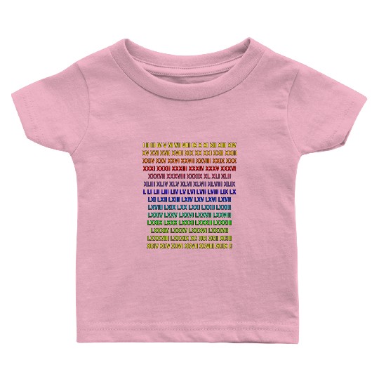 Latin Numbers - 7Color Baby T Shirts