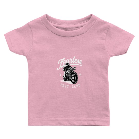 Fearless Motorcycle Club Logo Design Baby T Shirts