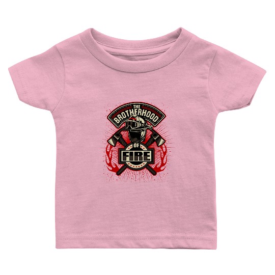 Brotherhood of Fire Firefighter Emblem Baby T Shirts