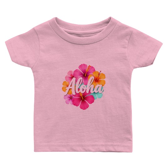 Aloha Hibiscus Hawaiian Dream Design Hawaii Vaca  Baby T Shirts
